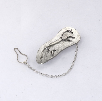 Silver Uffington White Horse tie clip
